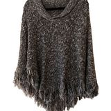 Hem & Thread  Pullover Fringe Poncho Size S/M Photo 0