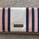Nautica sailor themed pink and navy striped wallet Photo 0