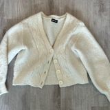Tally Weijl Cardigan White faux Alpaca Wool like material Photo 0