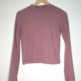 Olivia Rae | Pink Mock Neck Long Sleeve Top | Medium Photo 0