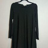 Kohls 🌺  green and black striped tunic Photo 0