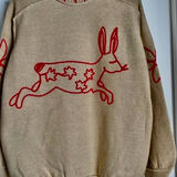 We The Free Free People  Bunny Graphic Crewneck Sweater -XS RARE
NWT Photo 0