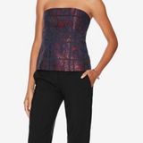 Intermix ciara brocade metallic strapless top Photo 0