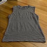 Loft Monochrome Striped Muscle Tee Photo 0