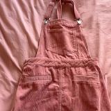 Divided pink corduroy overall skirt Photo 0