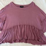 Purple Peplum Top Size M Photo 0