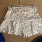 The Pants Store White Satin Skort Photo 0