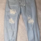 SheIn Light Wash Ripped Mom Jeans Photo 0