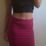Derek Heart Fuchsia Midi/Maxi Seamless Stretch Bodycon Pencil Skirt Photo 0