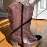 Frye 7.5 Brown Leather Cowboy Boots Photo 0