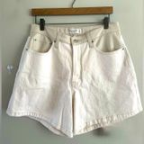 Abercrombie & Fitch High Rise Curve Love Dad Short Faux Leather Waist Women’s 12 Photo 0