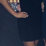 Adelyn Rae Halter Sheath Black Dress Photo 0