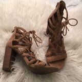 Merona Braided lace up block heel sandals Photo 0