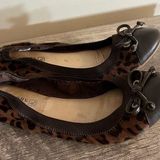Sperry Elise genuine calf hair ballet flats Women’s size 7.5M Leopard Print Bows Photo 0