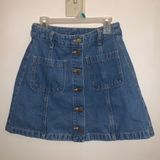 Divided H&M jean button up skirt with pockets Photo 0