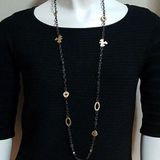 Lia Sophia  Gray & Gold Tone Necklace Photo 0