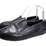 Prada Size US 8 IT 38 Shoes #39175 Black Leather Espadrille Loafers Slip On Photo 0