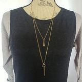 EXPRESS 2 Tier Goldtone Chain Necklace Photo 0