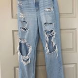 American Eagle Ripped Straight Leg Jeans Photo 0