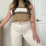 Jennifer Moore Cropped Ribbed Turtle Neck Top Photo 0