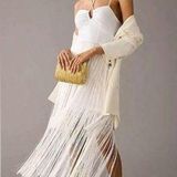 Anthropologie Delfi Collective Fringe Dress Size S NWOT Photo 0