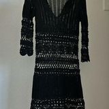Velvet By Graham And Spencer  crochet black dress cover up knit Photo 0