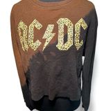 AC/DC  Leopard Print Brown and Black Thermal Crop Top Photo 0