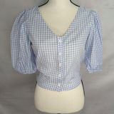 Daisy Street Daisy‎ Street Balloon Sleeve Gingham Top Medium NWT Photo 0