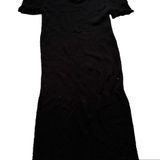 Heart & Hips Scrunch Short Sleeve Dress Black Large Photo 0
