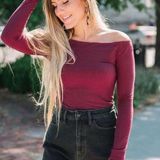 White Crow Off The Shoulder Long Sleeve Top Photo 0