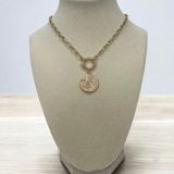 Ettika Fashion Jewelry Gold Bulky Chain Coin Pendant Choker Necklace GTN3179 NWT Photo 0