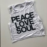 SoulCycle  White Cropped Top Small Workout Tank Casual Photo 0