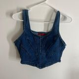 Rainbow Sandals Denim Crop Top Photo 0