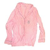 Victoria's Secret  Pinstripe Button Up Pajama Top Photo 0