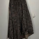 Billabong  Black and Tan Maxi A-Line Skirt Photo 0