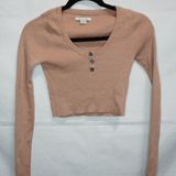 American Eagle  Cropped Long-sleeve Blouse Photo 0