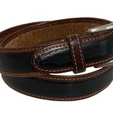Johnston & Murphy Black and Brown Leather Belt Photo 0