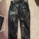 Abercrombie & Fitch Abercrombie Straight Leg Leather Pants Photo 0