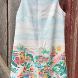 Eliza J Size 2  Multicolor Scenic European
Coastline Mini Dress Photo 0