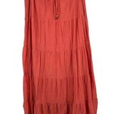 Kate Hill  skirt women's M tiered ruffle hem pull on maxi lined eyelet coral Photo 0