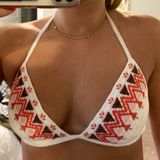 Triangle Crochet Bikini Top Size M Photo 0