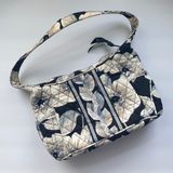 Vera Bradley small black floral satchel zip purse Photo 0