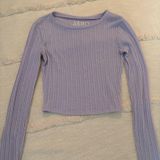 Aeropostale Purple Long Sleeve Top Cropped Photo 0