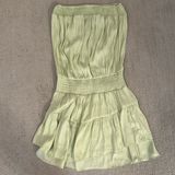 Mustard Seed Green strapless flowy dress- size small. Photo 0