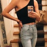Brandy Melville Black One Shoulder Top Photo 0