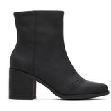 Toms Evelyn Heeled Boot Leather Black 9 Photo 0