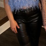 Nasty Gal Blue Feather Top Photo 0