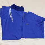 FIGS  Scrub Set  Kade Cargo Scrub Pant S- Catarina One-Pocket Top XS Denim Blue Photo 0