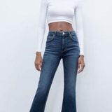 ZARA Cropped Flare Jeans Photo 0