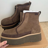  women’s cityfunc zip boots/platform boots/brown Ugg/suede platform/suede Photo 0